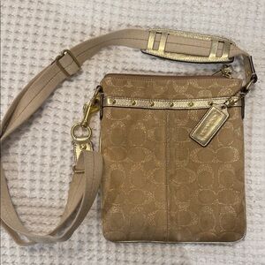 Coach Metallic Gold Crossbody Bag